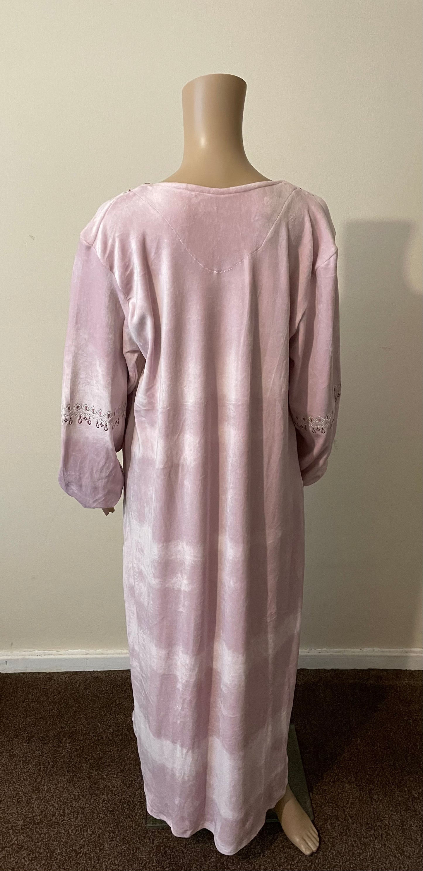 Pink Velvet Moroccan Dress