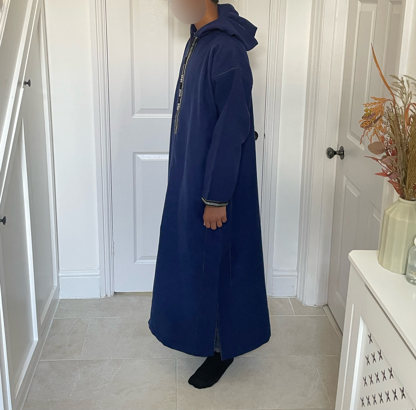 Blue Cashmere Moroccan Thobe