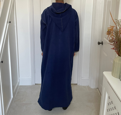 Blue Cashmere Moroccan Thobe