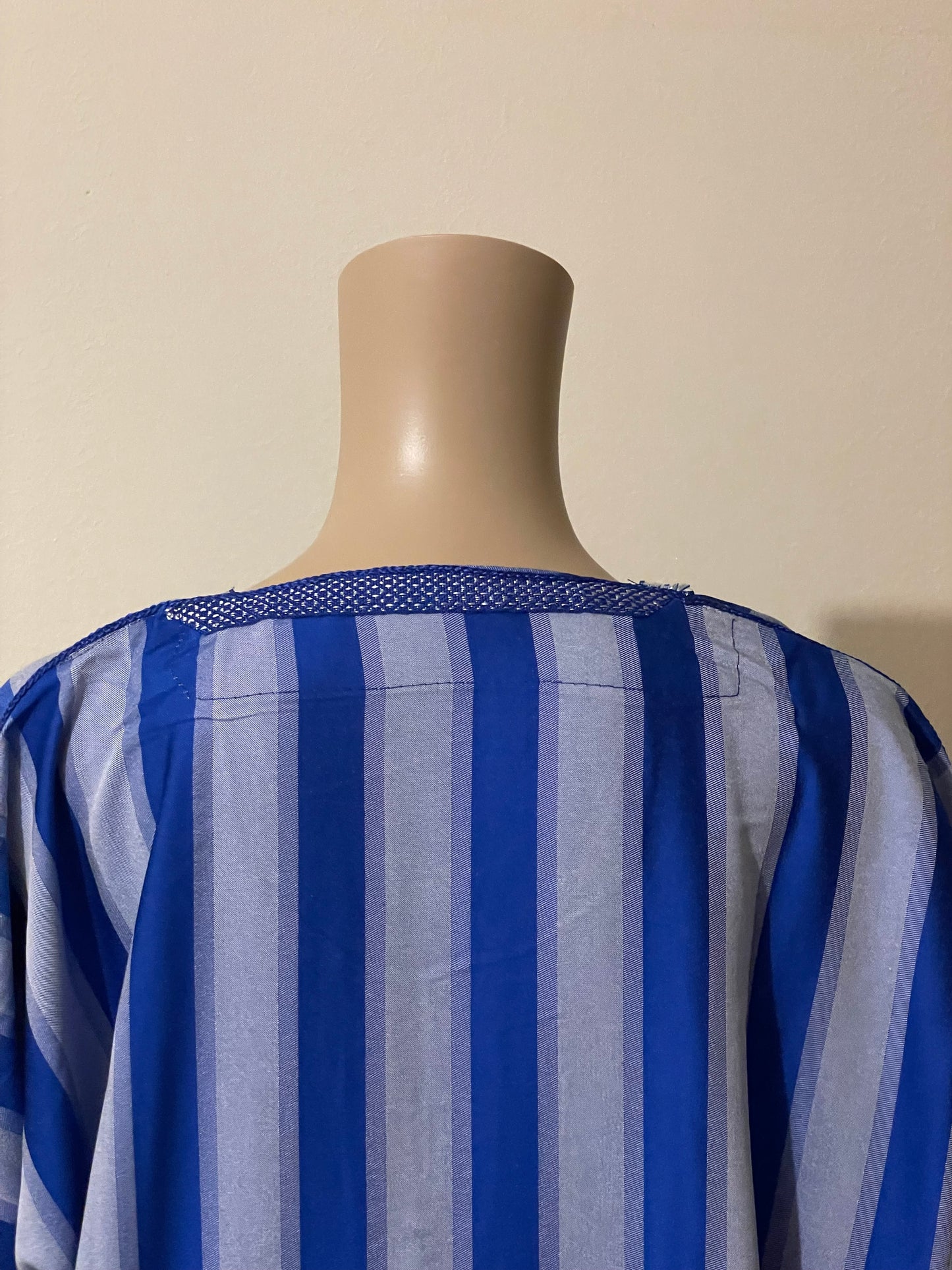 Blue Striped Men's Moroccan Thobe (Jabaddor)