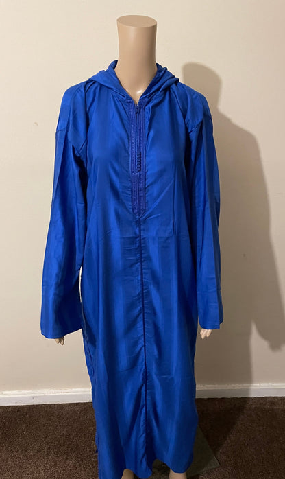 Hooded Dark Blue Men’s Moroccan Thobe (Jabaddor)